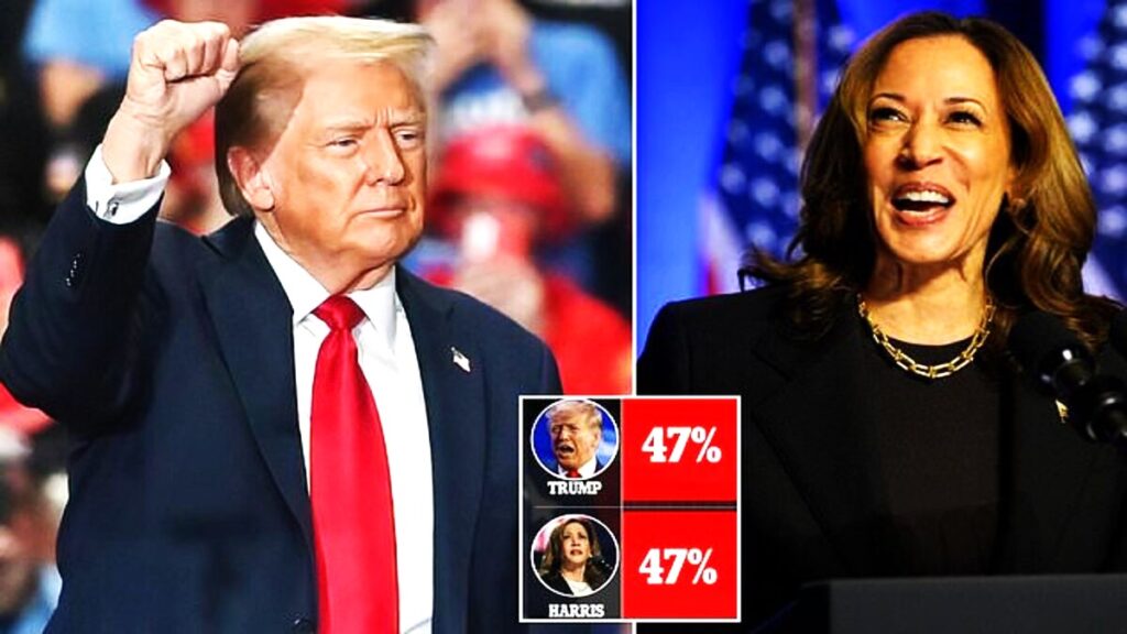 Michigan Trump and Harris